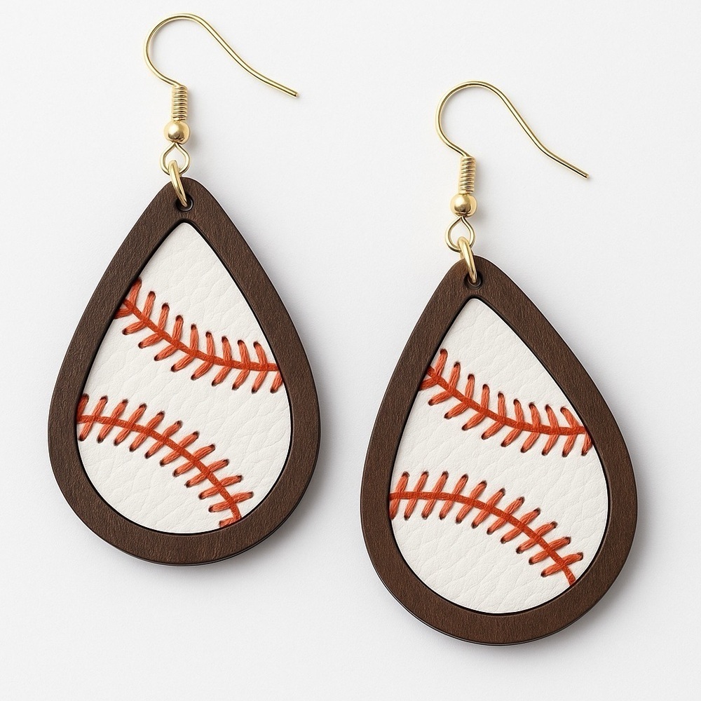 Swing into Style: Catchy Baseball Dangle Earrings for Every Fan! ⚾️ NWT Sports